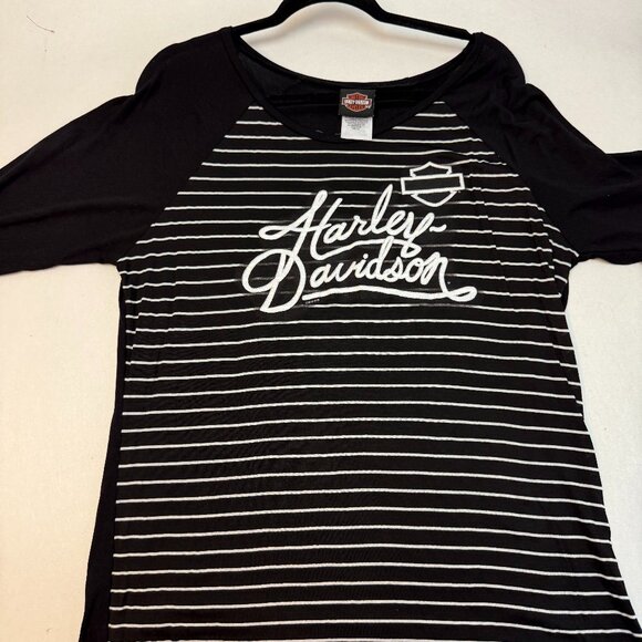 Harley Davidson 3/4 sleeve T shirt - Picture 1 of 4